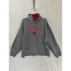 Indiana University Hoosiers Hoodie 3XL Gray Red IU NCAA Captivating Apparel